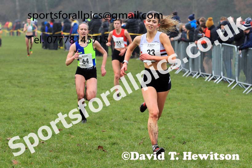 Junior Womens 2023 Northern Cross Country Champs., Witton Park, Blackburn. Photo: David T. Hewitson/Sports for All Pics